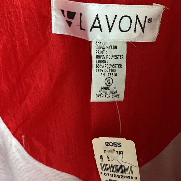 (B38) Vintage Womens Lavon Large Red Zip Up Windbreaker Jacket 90’s, NWT - Picture 4 of 15